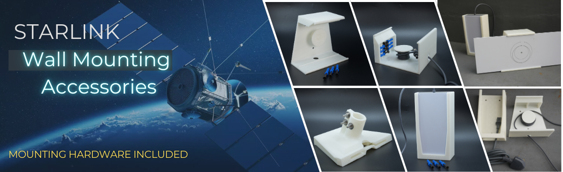 Starlink Wall Mounting Accessories, Starlink Pipe Adapter, Starlink Gen3 Dish mount Adapter